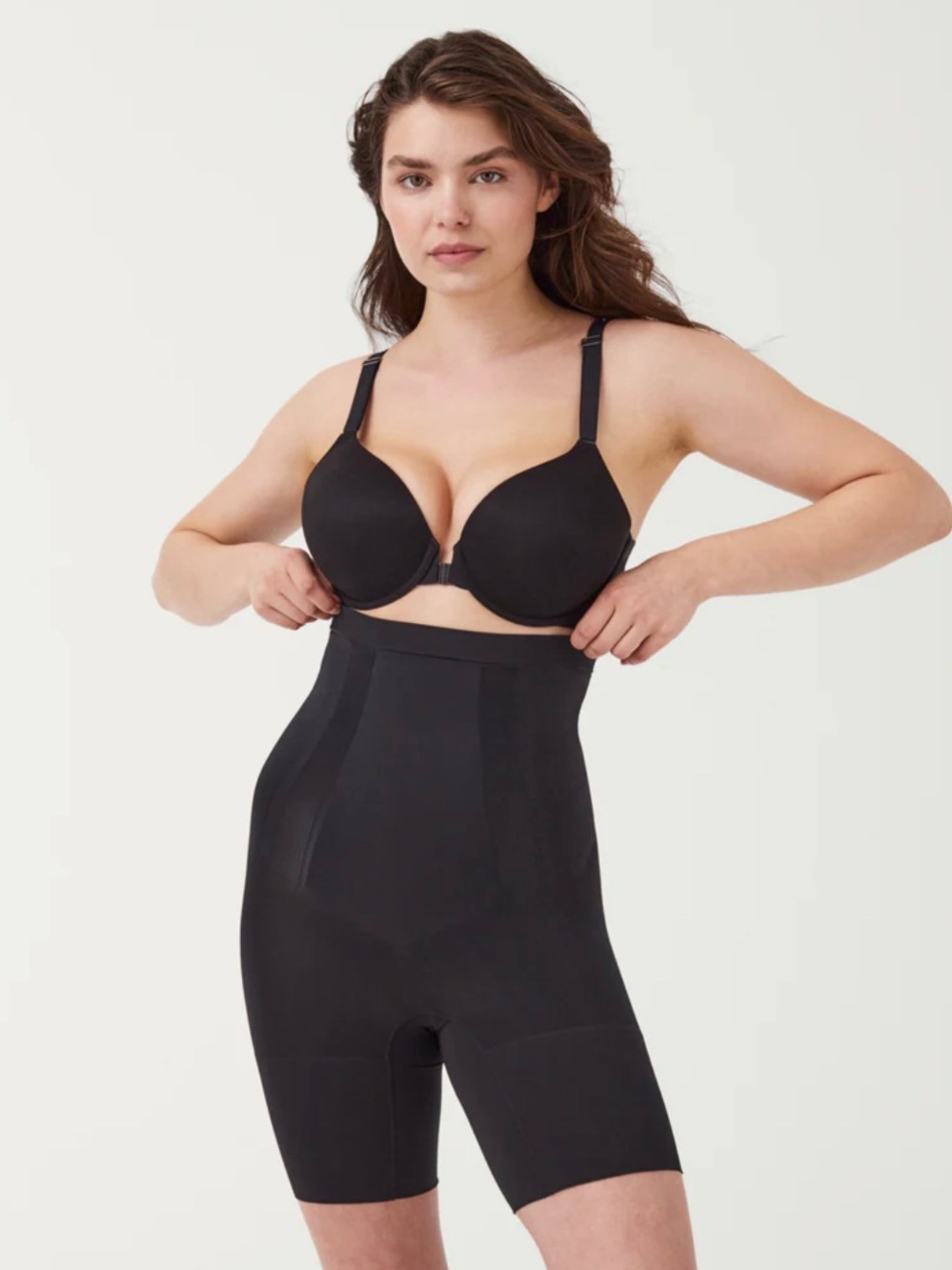 SPANX Black High-Waist Mid-Thigh Shaper Shorts Sz 2X